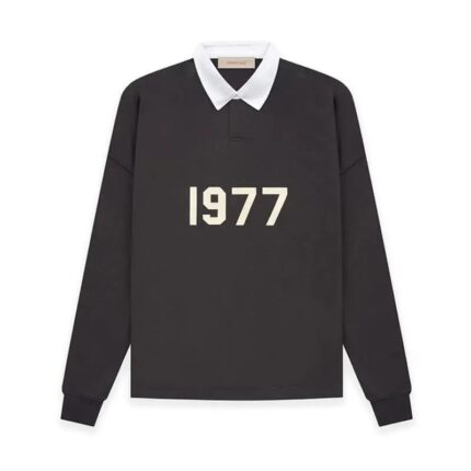Essential 8th Collection 1977 French Terry Polo Black T-Shirt